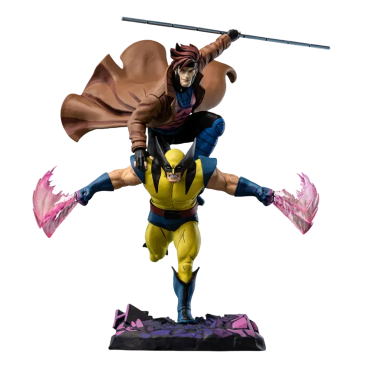 IRO56616 X-Men - '97 Gambit & Wolverine Deluxe 1:10 Scale Statue - Iron Studios - Titan Pop Culture