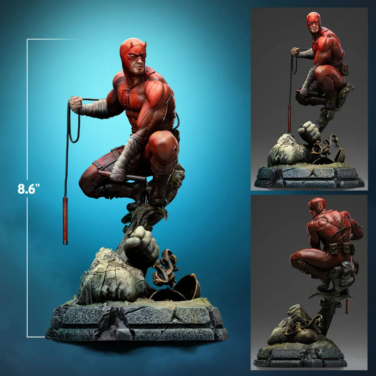 Marvel Comics - Estatua de lujo a escala 1:10 de Daredevil Unleashed