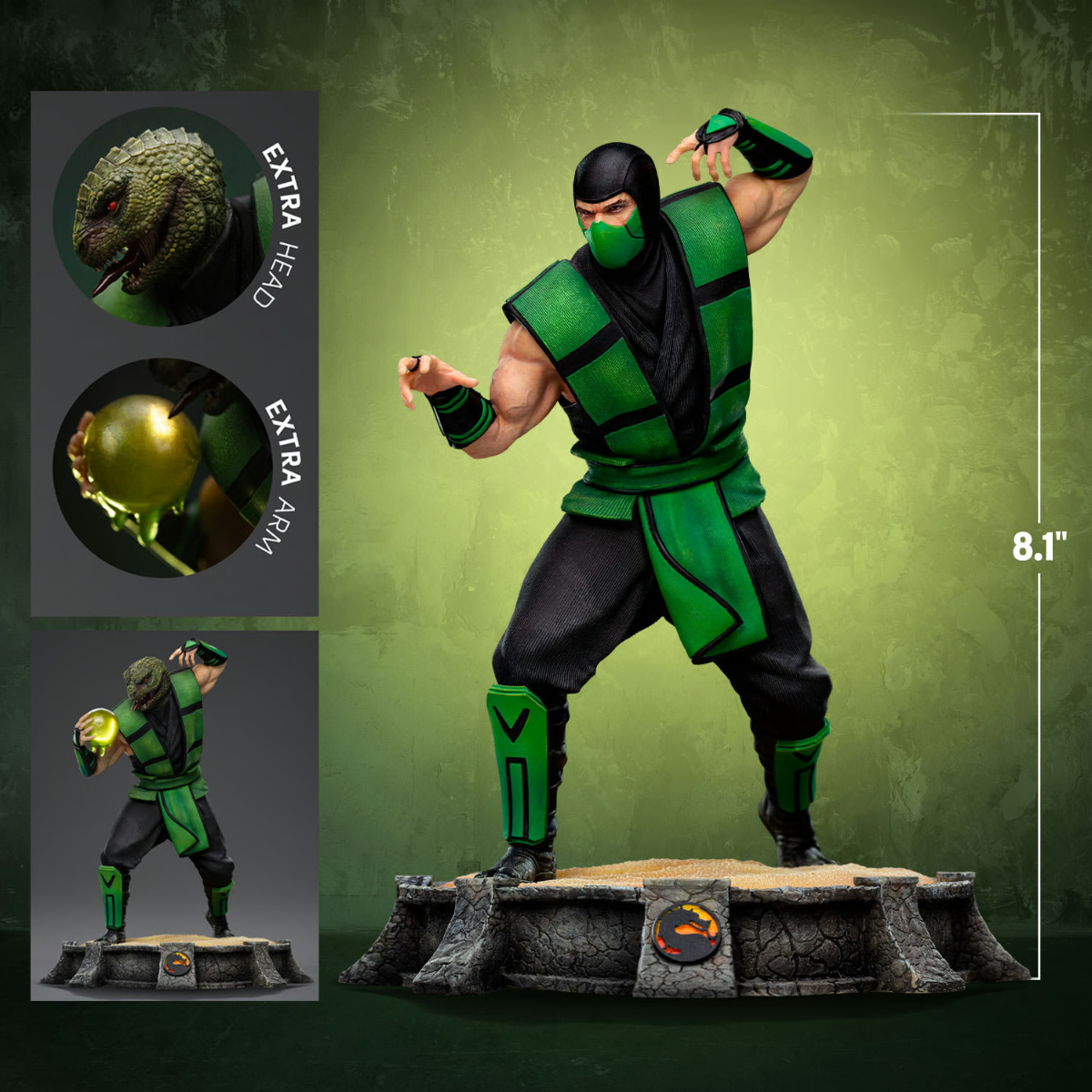 Estatua de reptil a escala 1:10 de Mortal Kombat