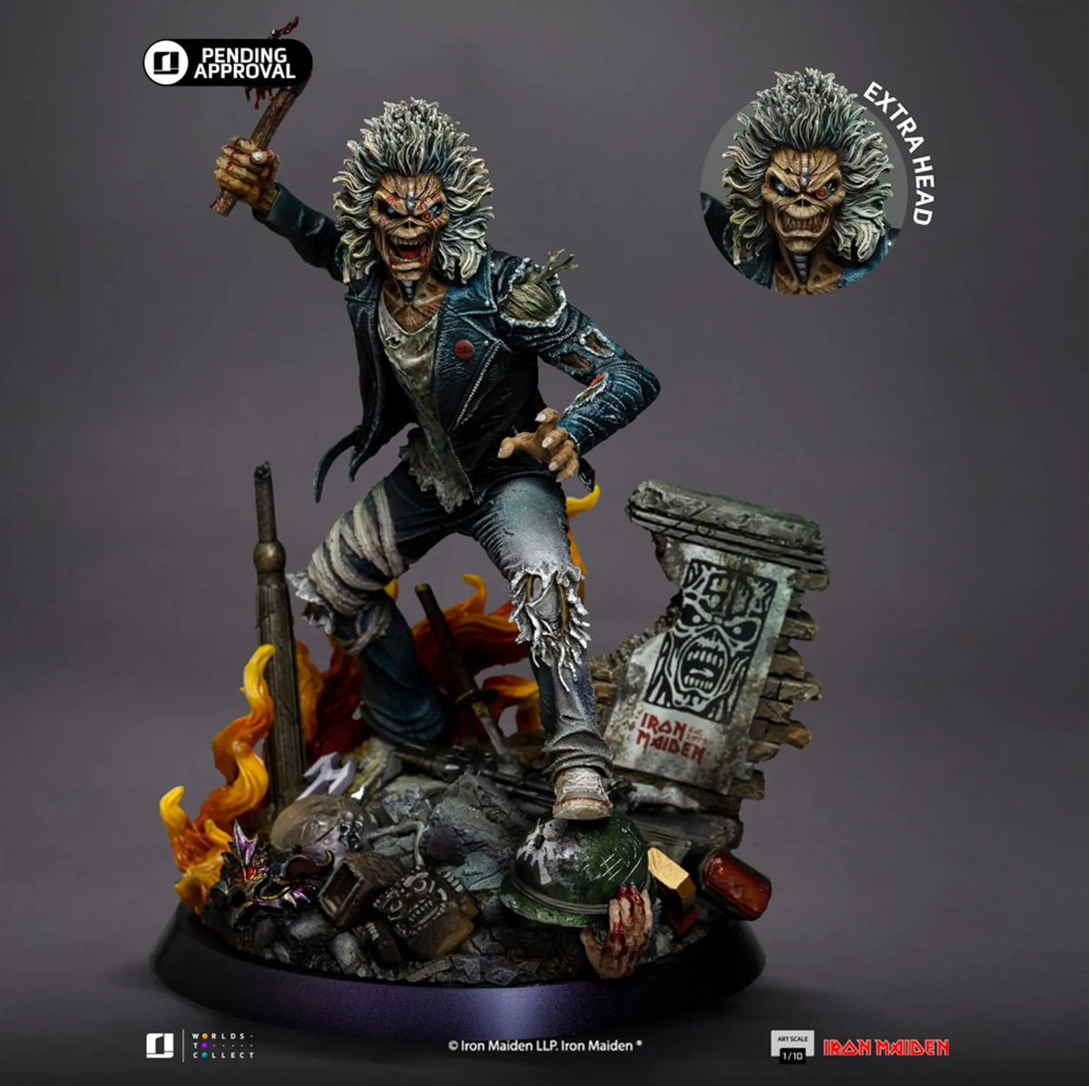 Iron Maiden - Estatua de Eddie a escala 1:10 por el 50.º aniversario