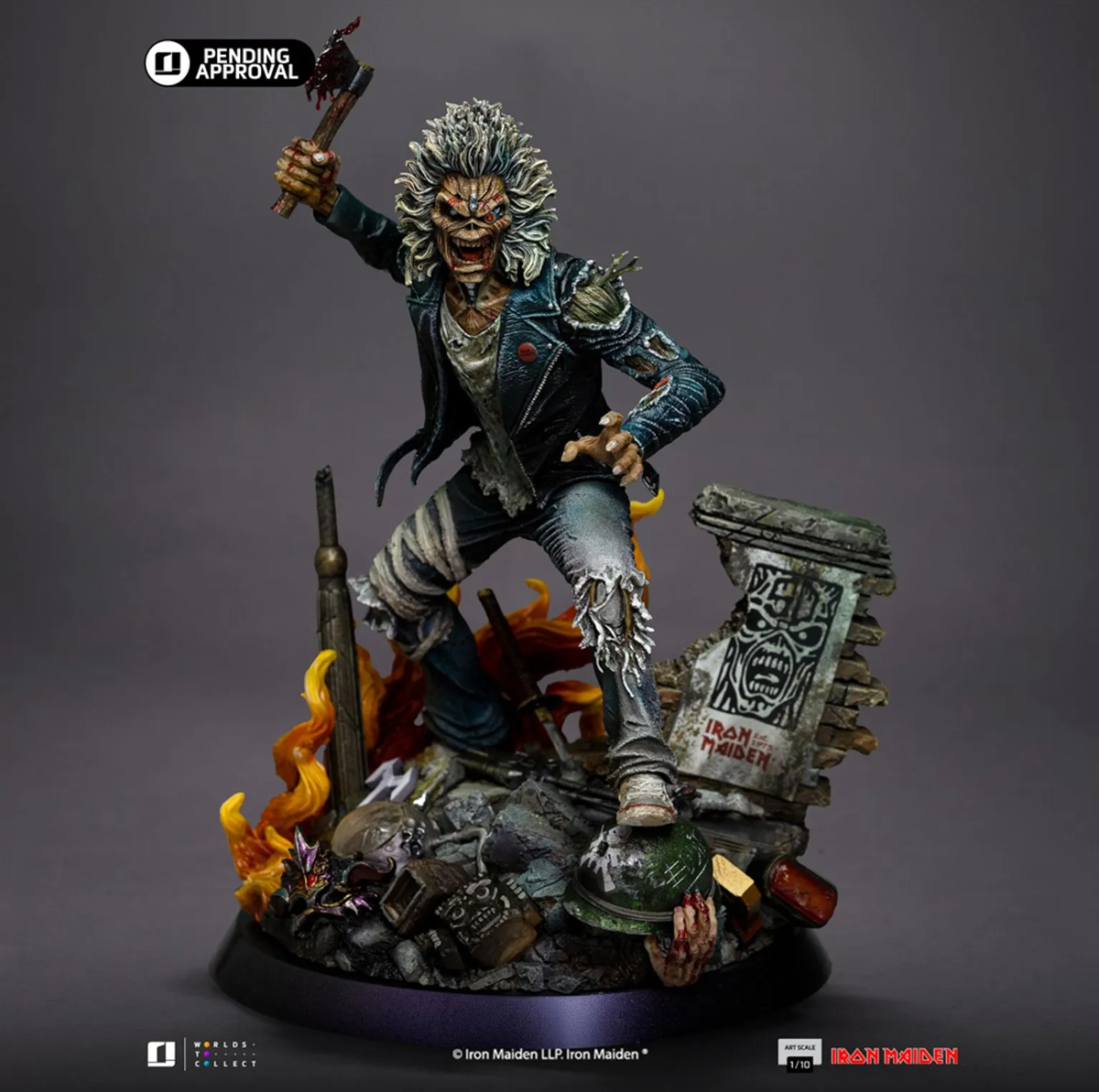Iron Maiden - Estatua de Eddie a escala 1:10 por el 50.º aniversario