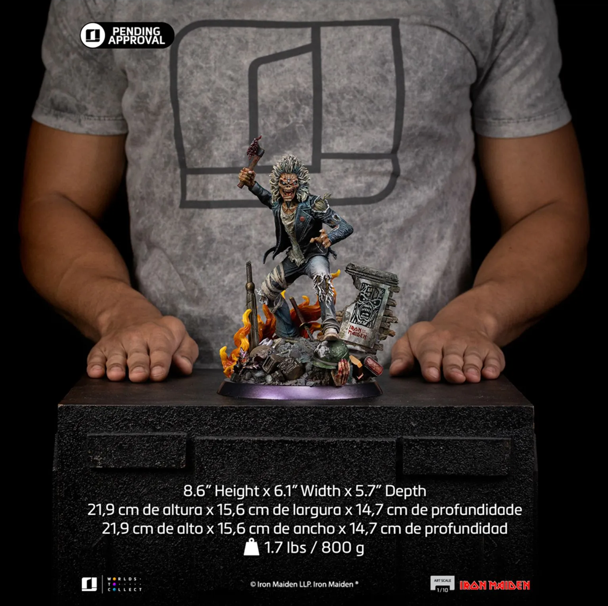 Iron Maiden - Estatua de Eddie a escala 1:10 por el 50.º aniversario