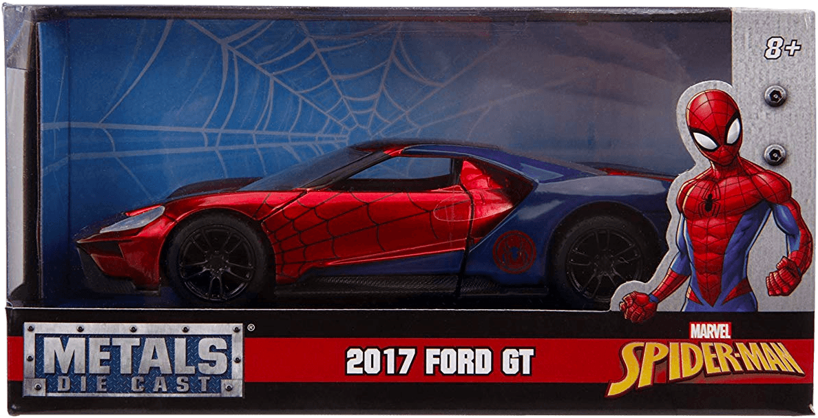 JAD30291 Marvel Comics - Spider-Man 2017 Ford GT 1:32 Hollywood Ride - Jada Toys - Titan Pop Culture