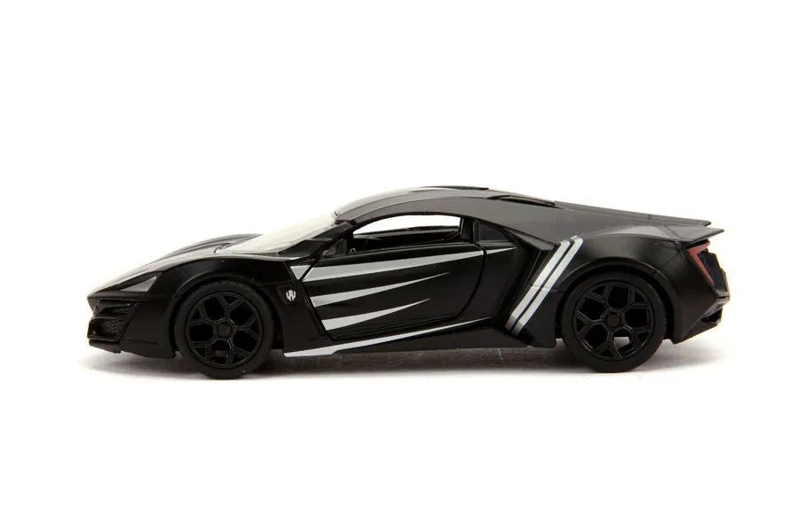 JAD30302 Avengers (comics) - Black Panther Lykan Hypersport 1:32 Hollywood Ride - Jada Toys - Titan Pop Culture