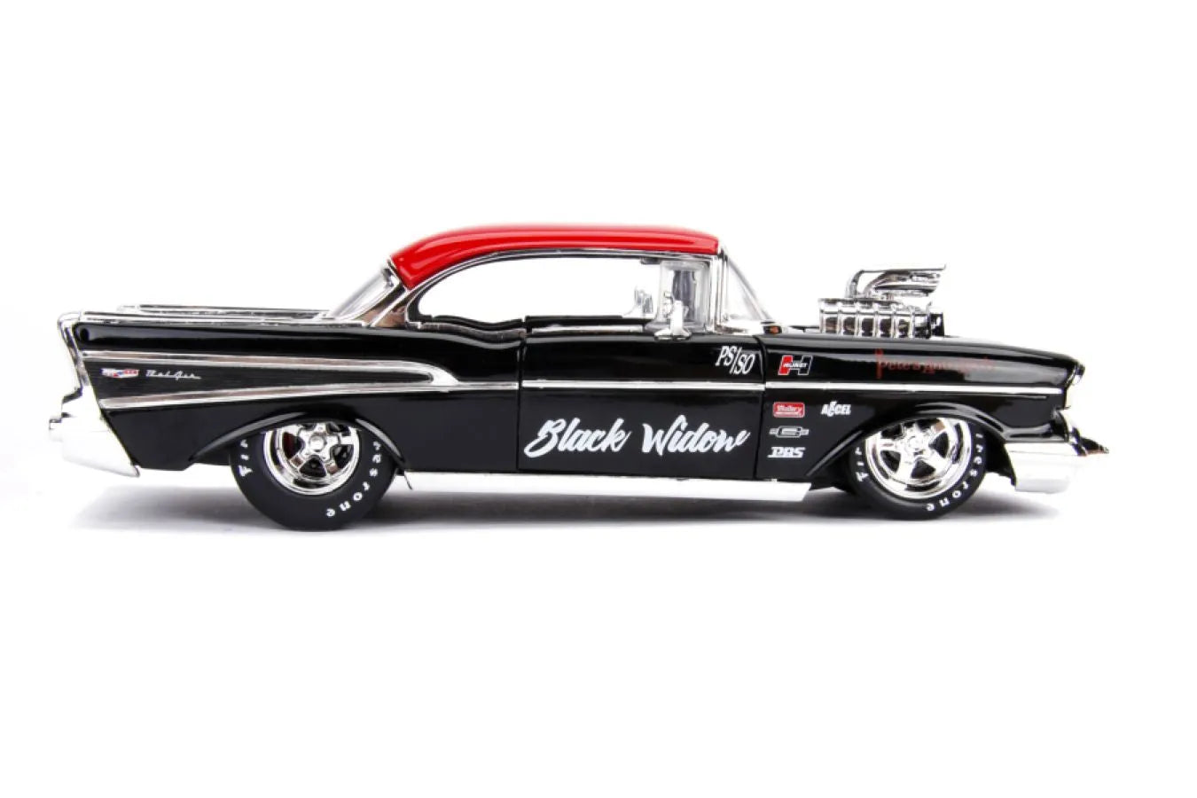 JAD30533 Big Time Muscle - 1957 Chevy Bel Air 1:24 Scale Diecast Vehicle - Jada Toys - Titan Pop Culture