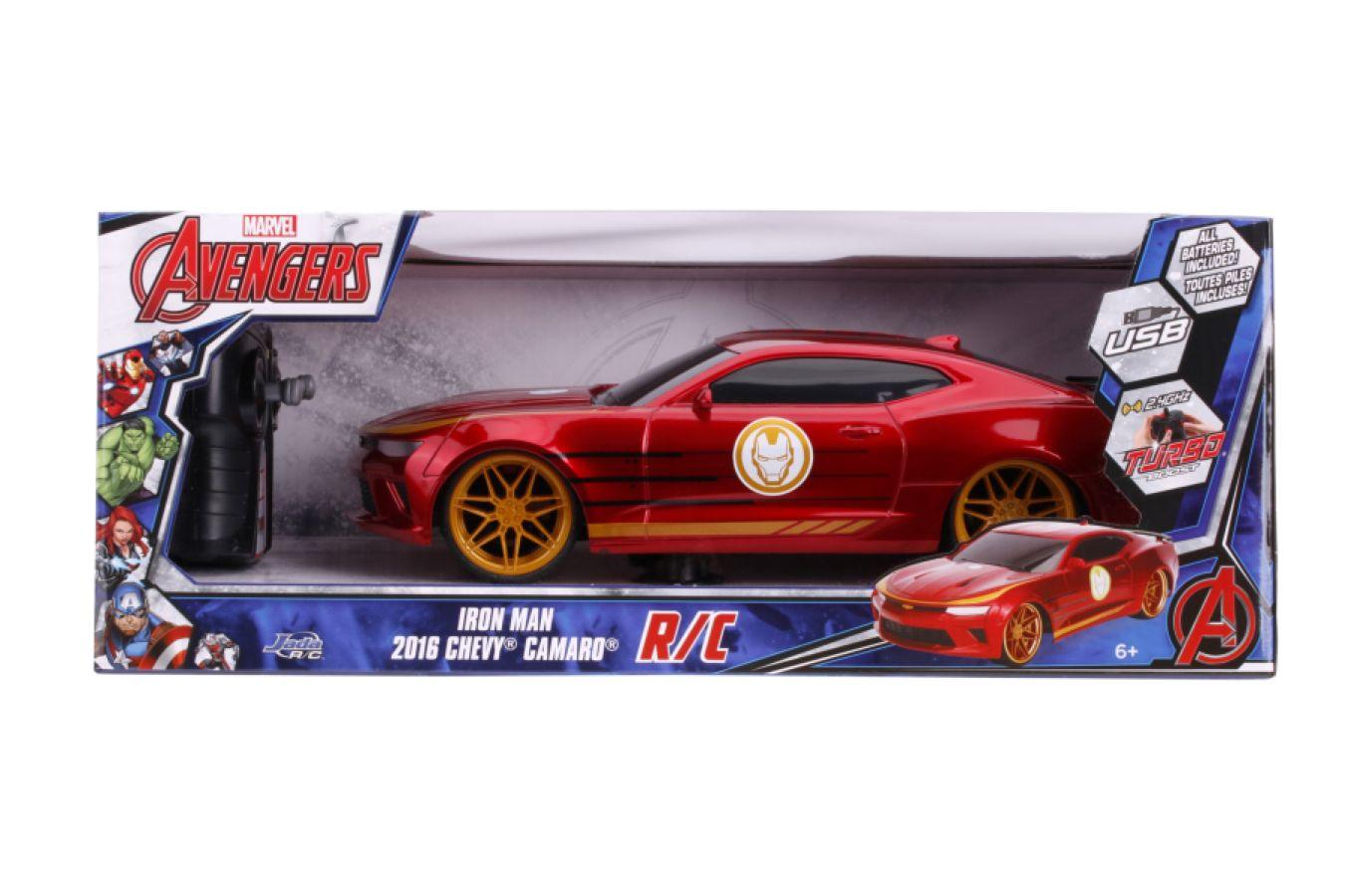 JAD30543 Marvel Comics - 2016 Chevy Camaso SS (Iron Man) 1:16 Scale Remote Control Car - Jada Toys - Titan Pop Culture