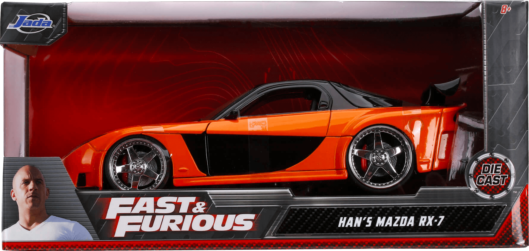 JAD30732 Fast and Furious - Han's Mazda RX-7 1:24 Scale Hollywood Ride - Jada Toys - Titan Pop Culture