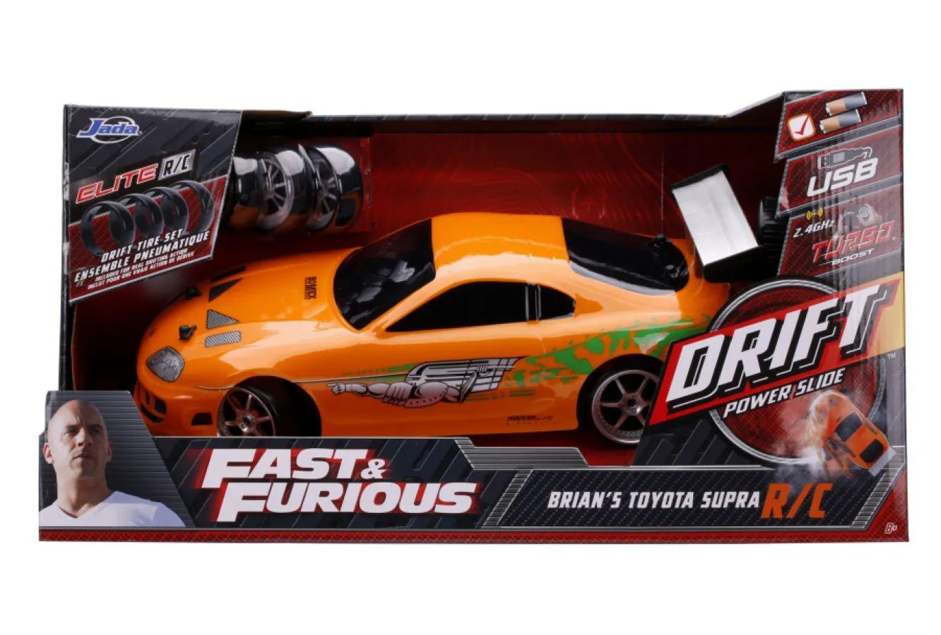 JAD30753 Fast & Furious - 1995 Toyota Supra 1:10 Scale Remote Control Car - Jada Toys - Titan Pop Culture