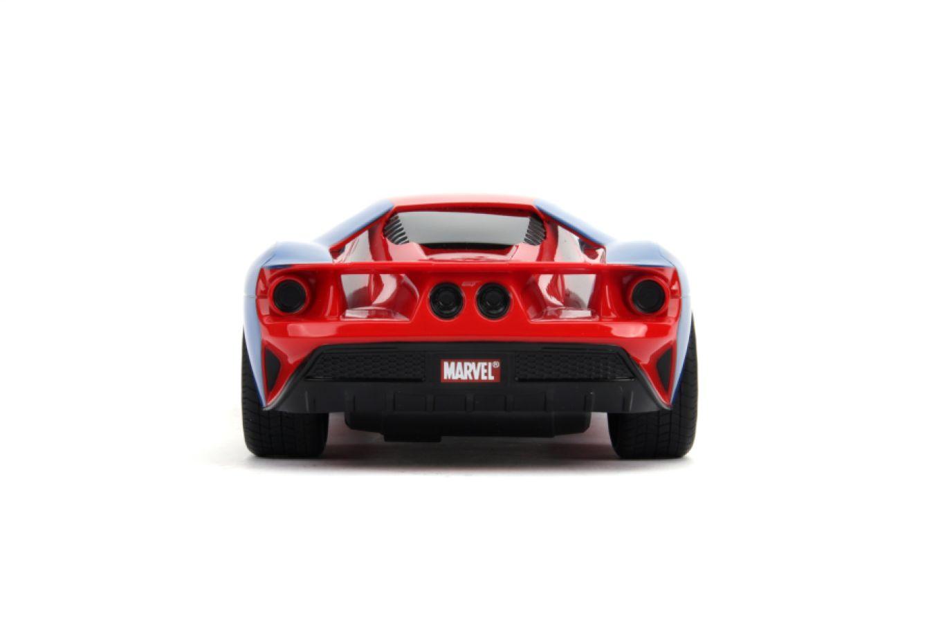 JAD30760 Marvel Comics - 2017 Ford GT (Spider-Man) 1:16 Scale Remote Control Car - Jada Toys - Titan Pop Culture