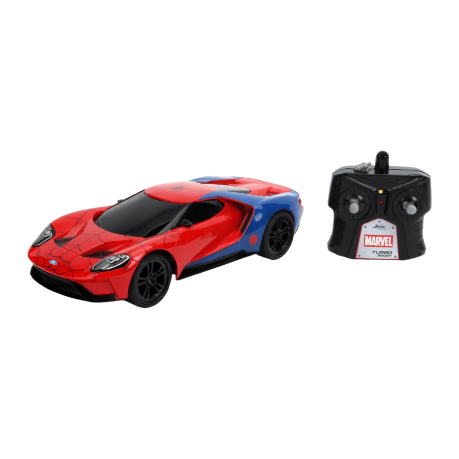 JAD30760 Marvel Comics - 2017 Ford GT (Spider-Man) 1:16 Scale Remote Control Car - Jada Toys - Titan Pop Culture