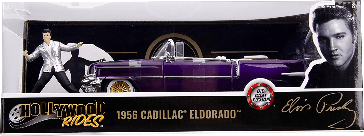 JAD30985 Elvis Presley - 1956 Cadillac El Dorado 1:24 with Figure Hollywood Ride - Jada Toys - Titan Pop Culture