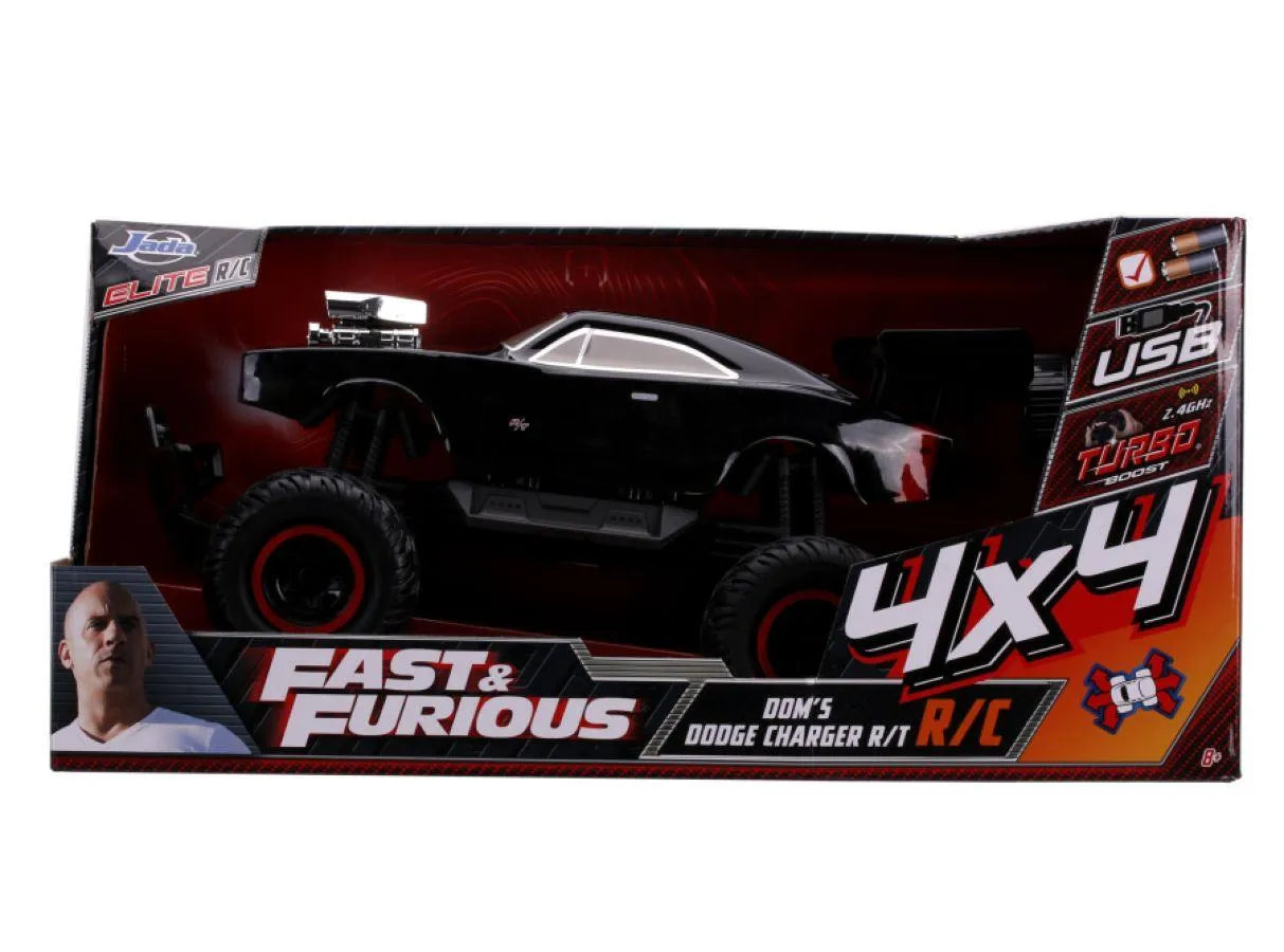 JAD31348 Fast & Furious - Dom's 1970 Dodge Charger (Elite Off-Road) 1:12 Remote Control Car - Jada Toys - Titan Pop Culture