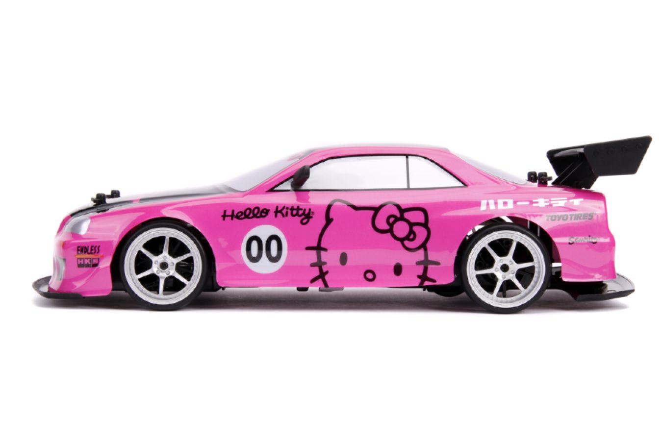 JAD31432 Hello Kitty - 2002 Nissan Skyline GT-R (BNR34) 1:10 Scale Remote Control Car - Jada Toys - Titan Pop Culture