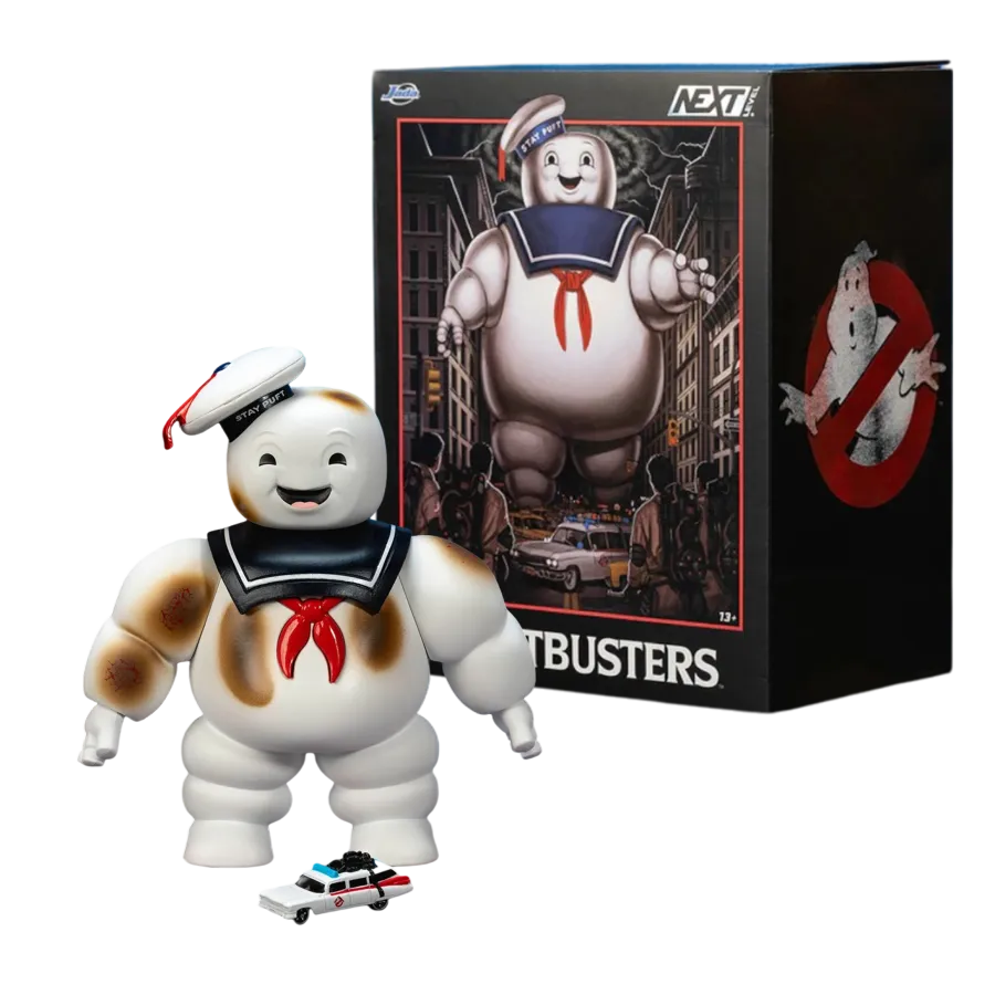 JAD31441 Ghostbusters - StayPuft 6" with Ecto-1 (Next Level) Nano Set - Jada Toys - Titan Pop Culture