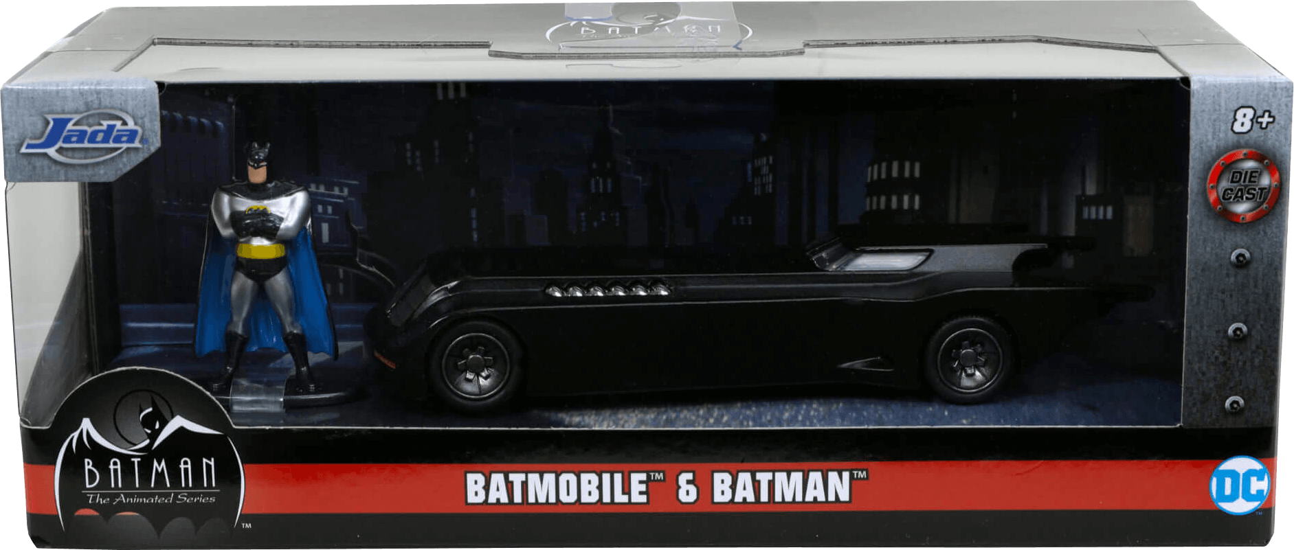 JAD31705 Batman The Animated Series - Batmobile with Figure 1:32 Scale Hollywood Ride - Jada Toys - Titan Pop Culture