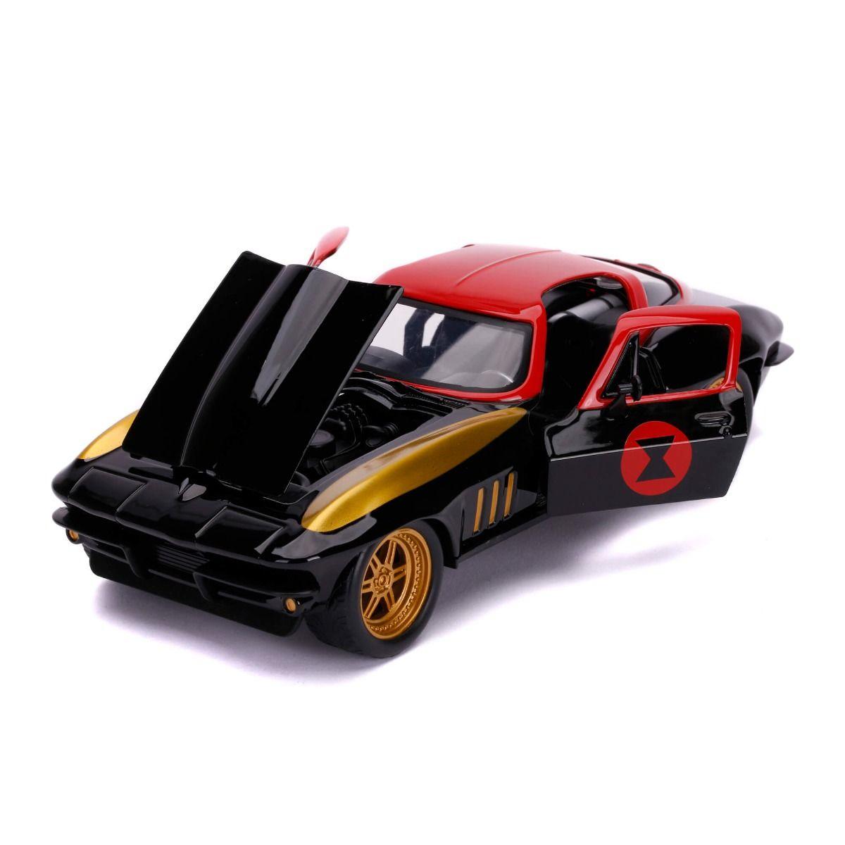 JAD31749 Avengers - '66 Chevy Corvette w/Black Widow 1:24 Scale Hollywood Ride - Jada Toys - Titan Pop Culture