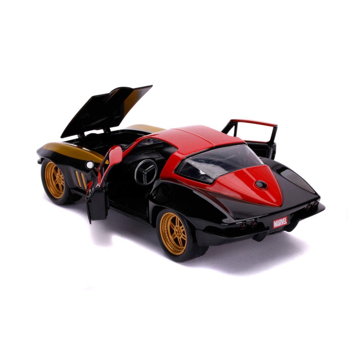 JAD31749 Avengers - '66 Chevy Corvette w/Black Widow 1:24 Scale Hollywood Ride - Jada Toys - Titan Pop Culture