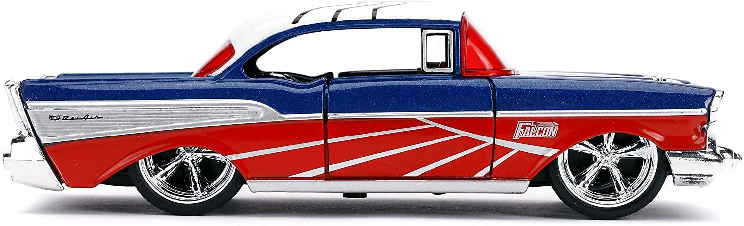 JAD31762 Marvel Comics - Falcon 1957 Chevy Bel-Air 1:32 Scale Hollywood Ride - Jada Toys - Titan Pop Culture