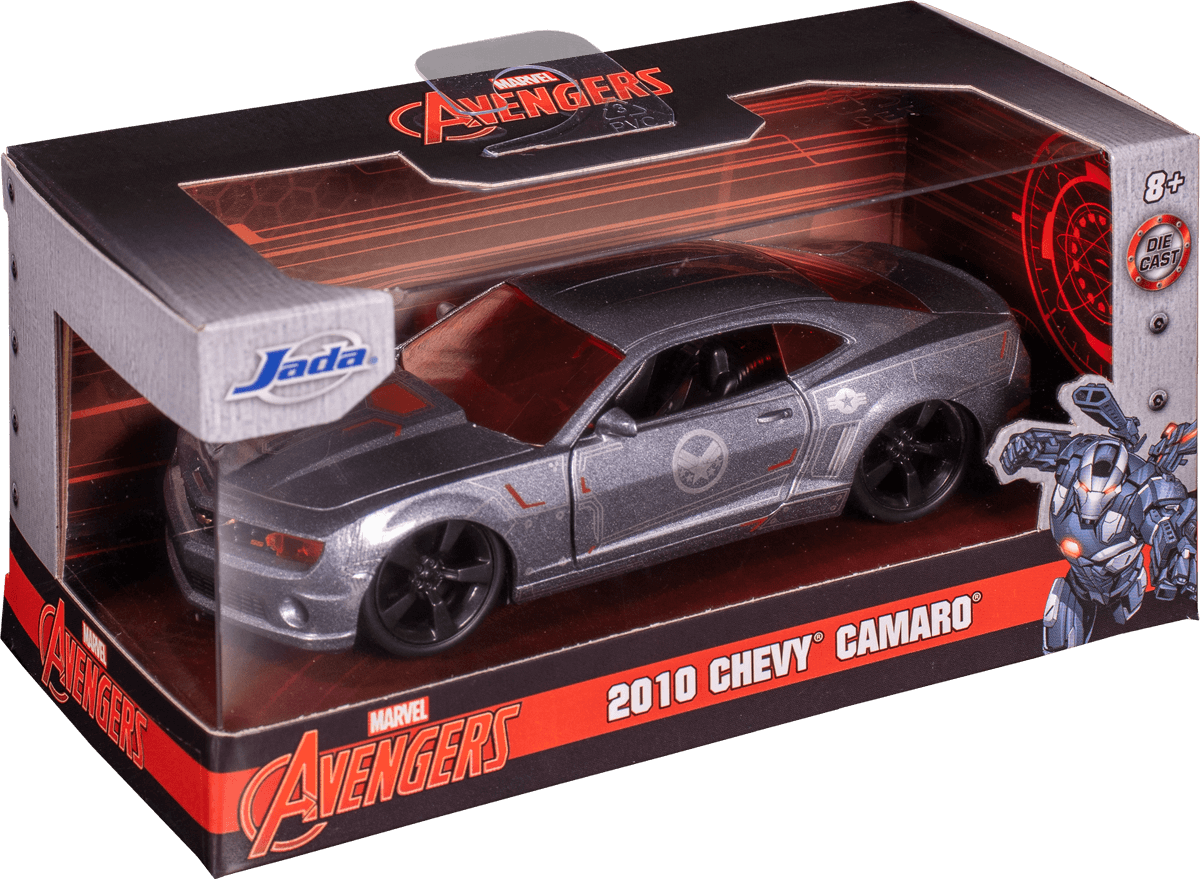 JAD31844 Marvel Comics - War Machine 2010 Chevy Camaro SS 1:32 Scale Hollywood Ride - Jada Toys - Titan Pop Culture