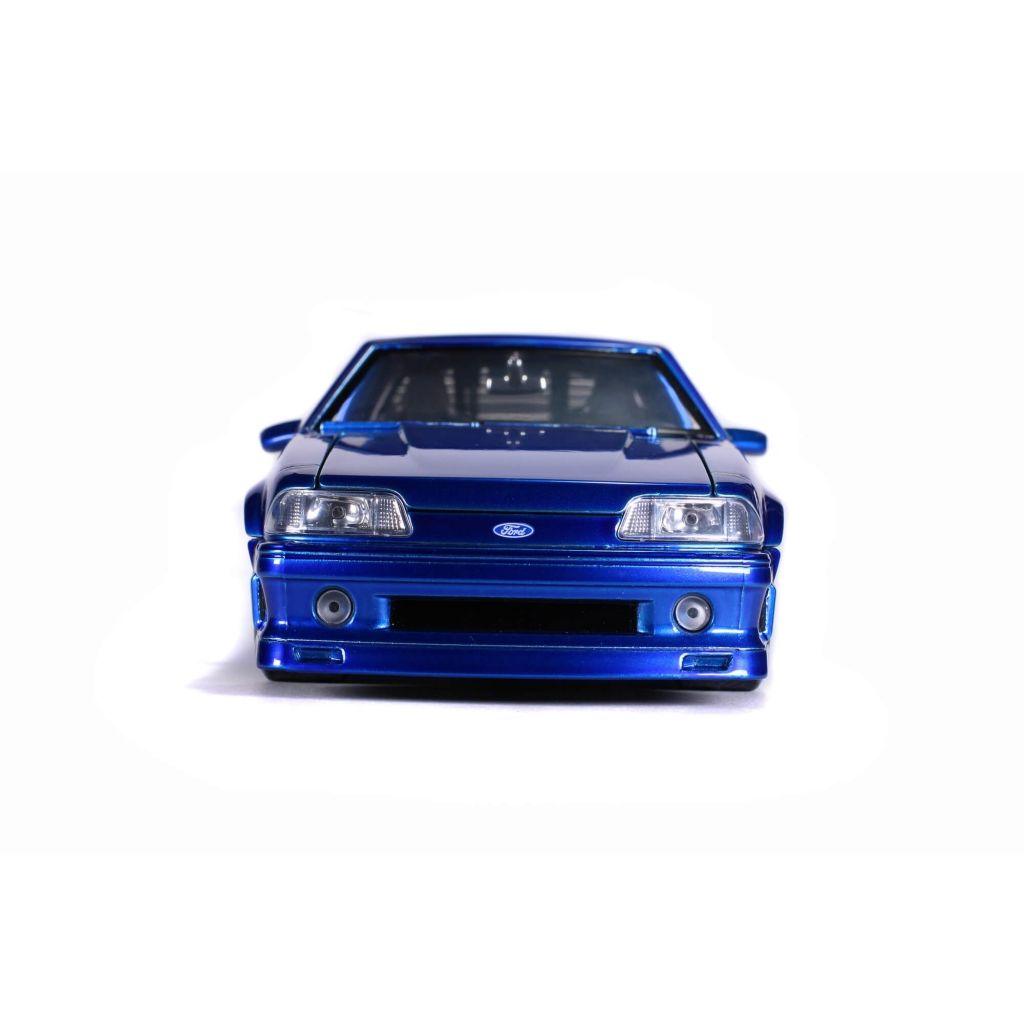 JAD31863 Big Time Muscle - Ford Mustang GT 1989 Blue 1:24 Scale Diecast Vehicle - Jada Toys - Titan Pop Culture