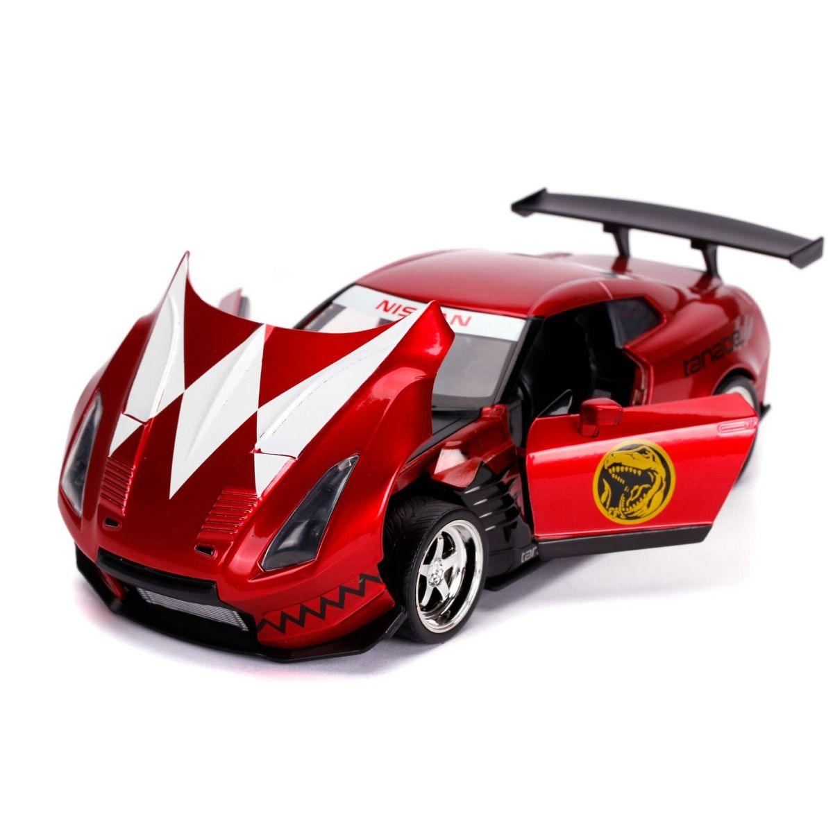 JAD31908 Power Rangers - '09 Nissan GT-R Red 1:24 Scale Hollywood Ride - Jada Toys - Titan Pop Culture