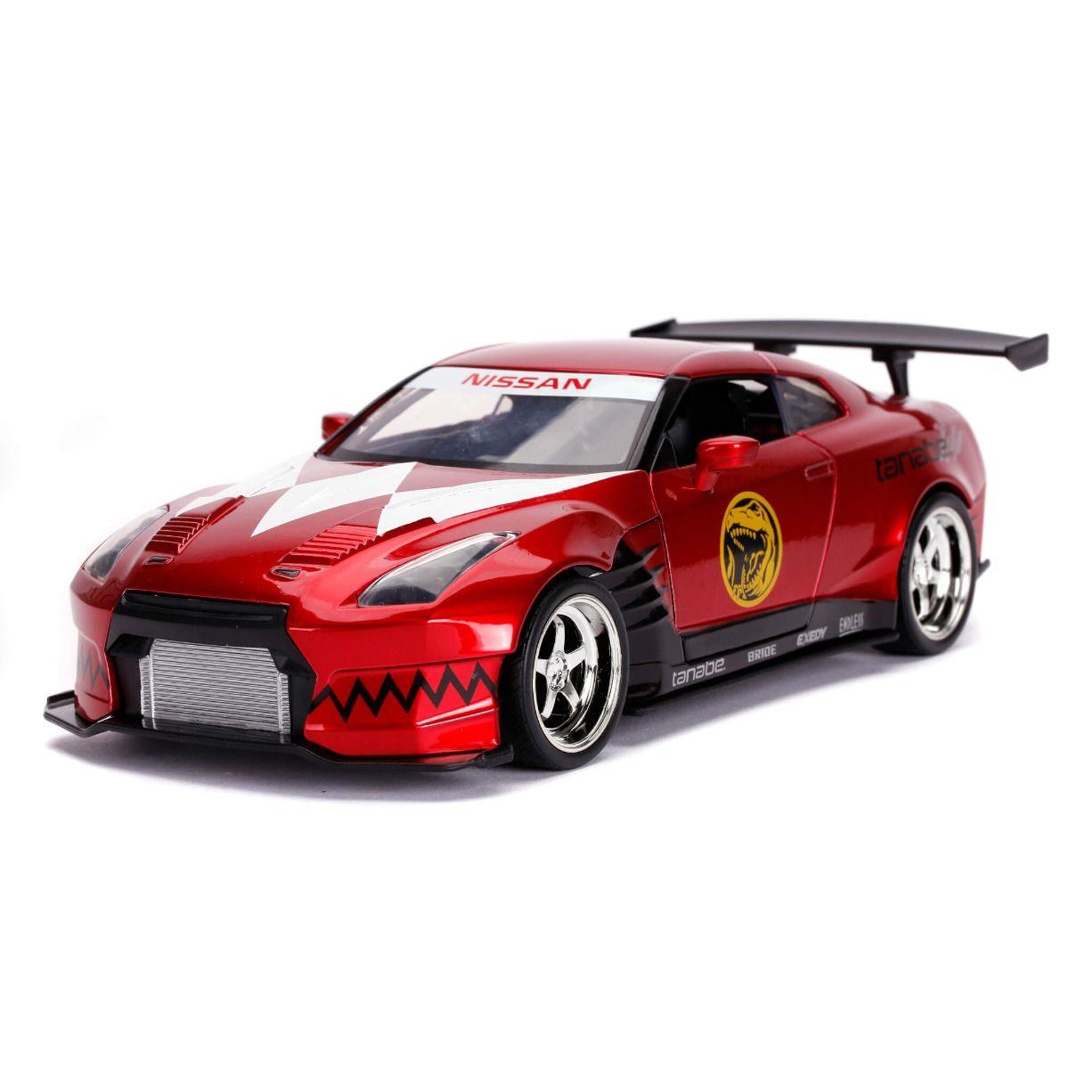 JAD31908 Power Rangers - '09 Nissan GT-R Red 1:24 Scale Hollywood Ride - Jada Toys - Titan Pop Culture