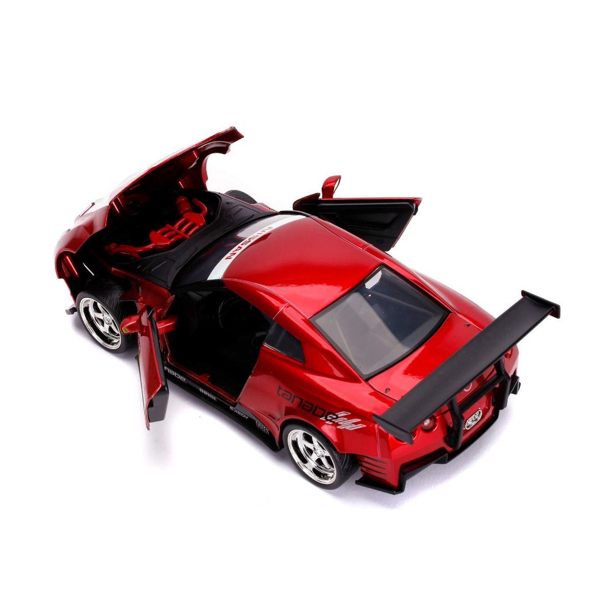 JAD31908 Power Rangers - '09 Nissan GT-R Red 1:24 Scale Hollywood Ride - Jada Toys - Titan Pop Culture
