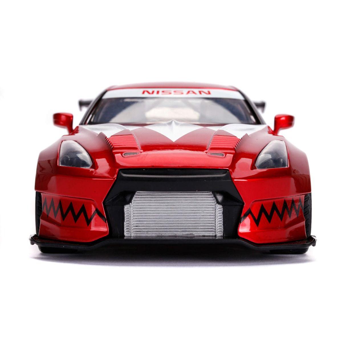 JAD31908 Power Rangers - '09 Nissan GT-R Red 1:24 Scale Hollywood Ride - Jada Toys - Titan Pop Culture