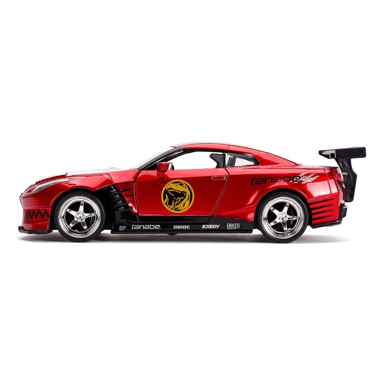 JAD31908 Power Rangers - '09 Nissan GT-R Red 1:24 Scale Hollywood Ride - Jada Toys - Titan Pop Culture