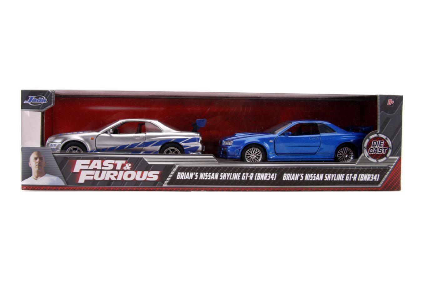 JAD31980 Fast & Furious - Brian's Nissan Skyline GT-R Twin Pack 1:32 Scale - Jada Toys - Titan Pop Culture