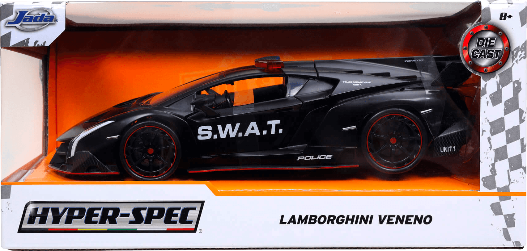 JAD32261 Hyperspec - 2017 Lamborghini Veneno Black 1:24 Scale - Jada Toys - Titan Pop Culture