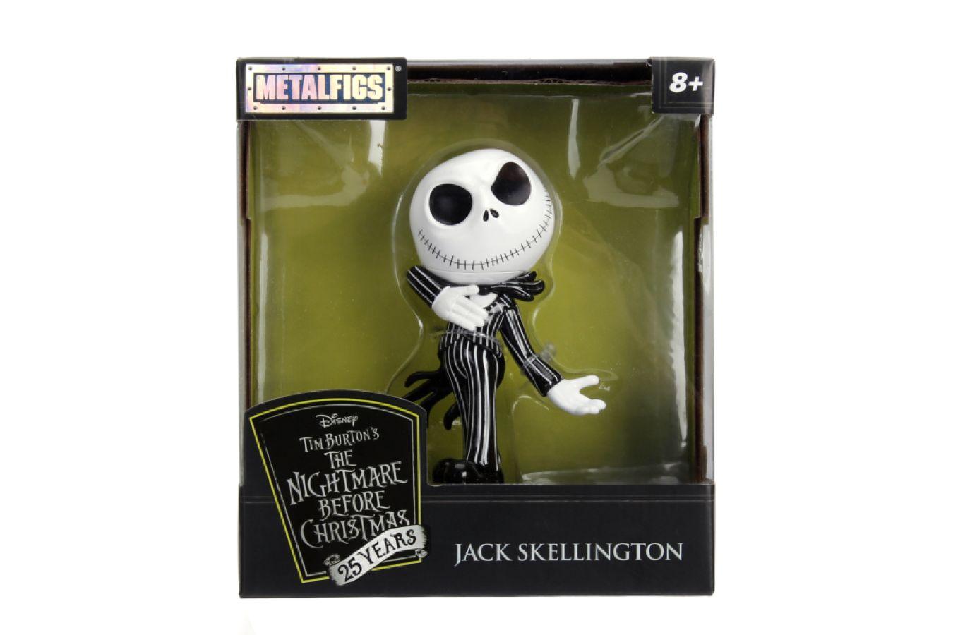 JAD32351 The Nightmare Before Christmas - Jack Skellington Glow-in-the-dark 4" Diecast MetalFig - Jada Toys - Titan Pop Culture