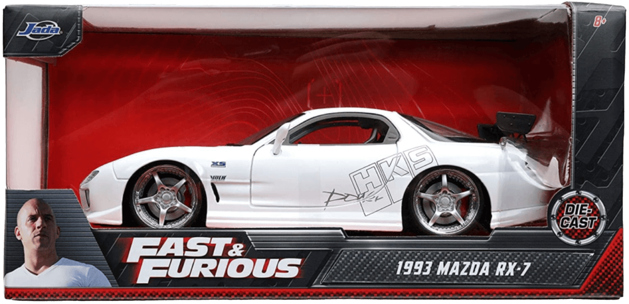 JAD32607 Fast and Furious - 1993 Mazda RX-7 FD3S-Wide 1:24 Scale Hollywood Ride - Jada Toys - Titan Pop Culture