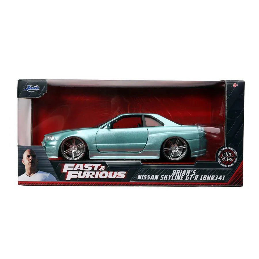 JAD32608 Fast And Furious - 2002 Nissan Skyline GT-R (R34) 1:24 Scale - Jada Toys - Titan Pop Culture