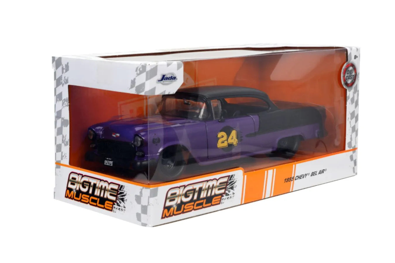 JAD32699 Big Time Muscle - 1955 Chevy Bel Air Chop Top 1:24 Scale Diecast Vehicle - Jada Toys - Titan Pop Culture