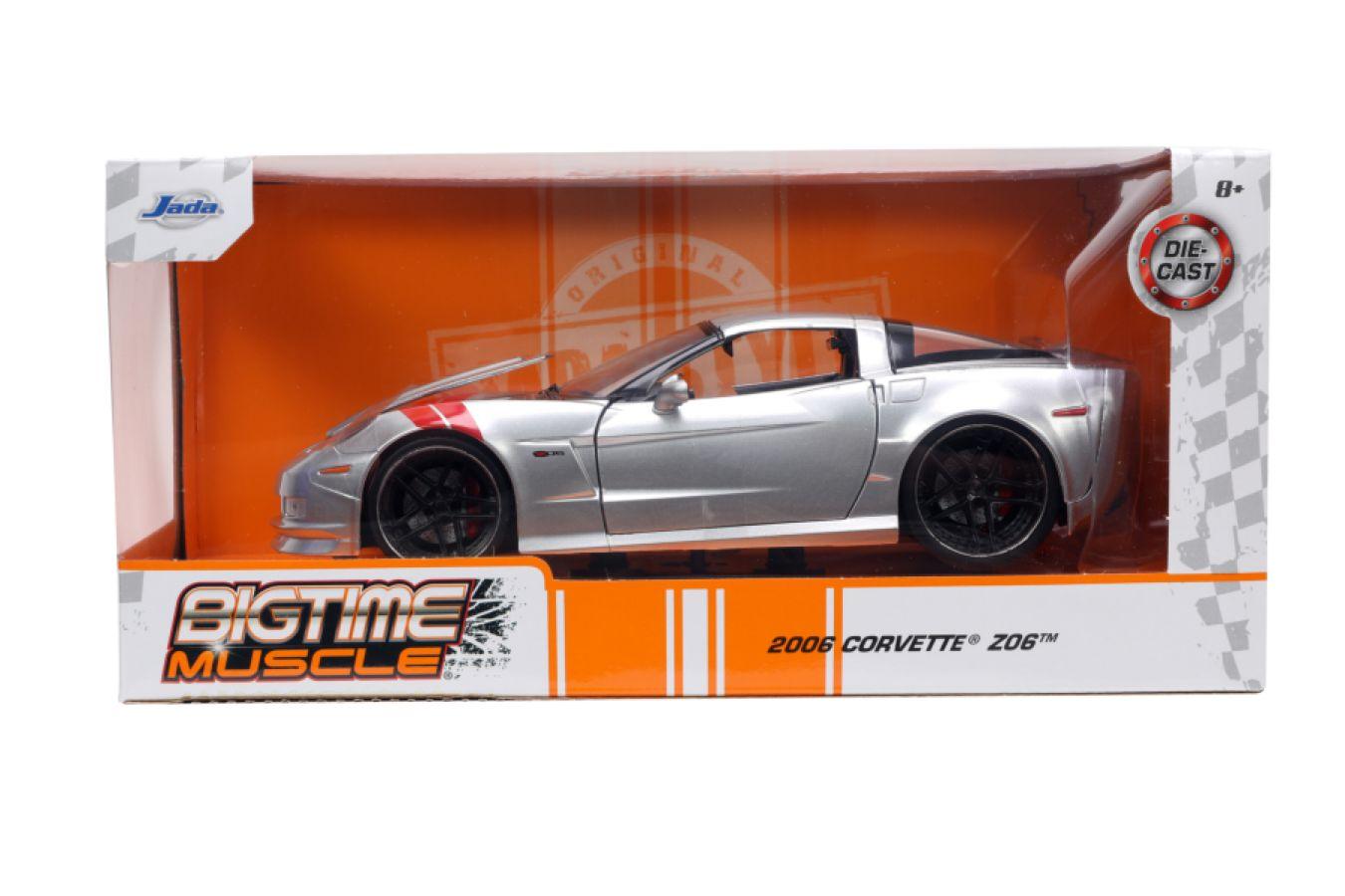 JAD33053 Big Time Muscle - 2006 Corvette Z06 1:24 Scale - Jada Toys - Titan Pop Culture