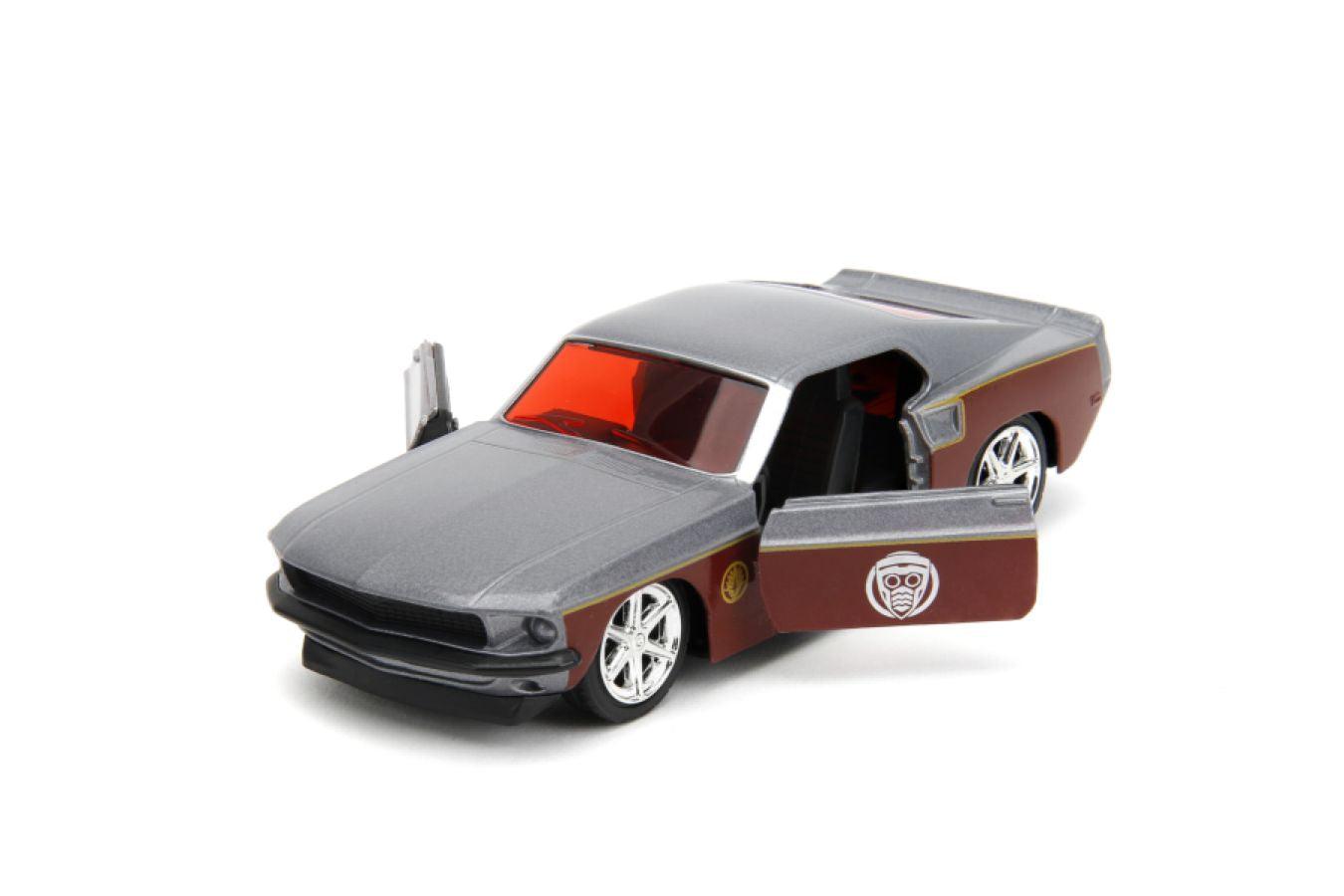 JAD33077 Marvel Comics - 1969 Ford Mustang Fastback 1:32 Scale Vehicle with Star Lord Figure - Jada Toys - Titan Pop Culture