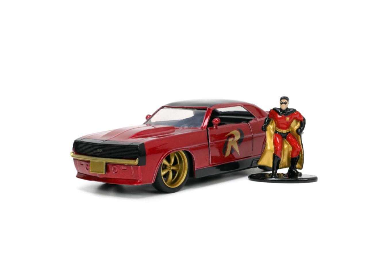 JAD33088 Batman (comics) - 1969 Chevy Camaro with Robin Figure 1:32 Scale - Jada Toys - Titan Pop Culture