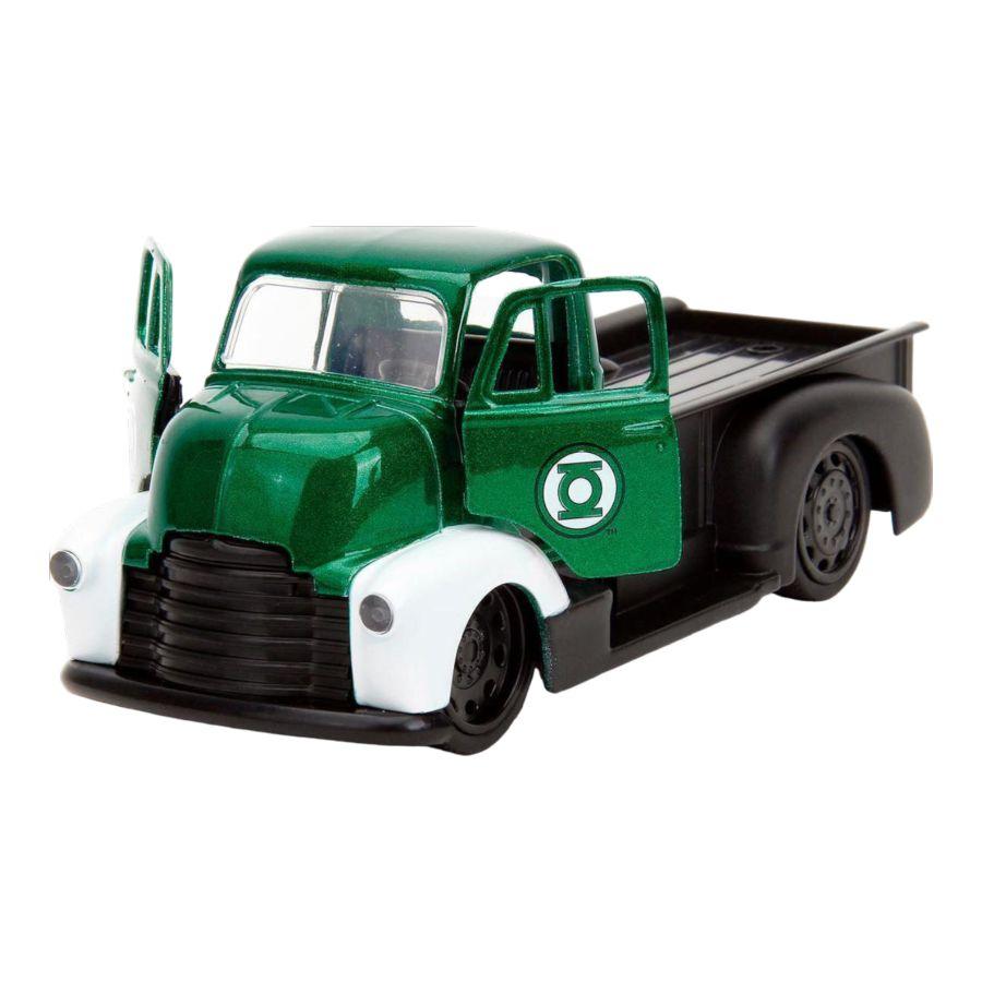 JAD33093 DC - 1952 Chevrolet COE Pickup with Green Lantern 1:32 Scale Diecast Figure - Jada Toys - Titan Pop Culture