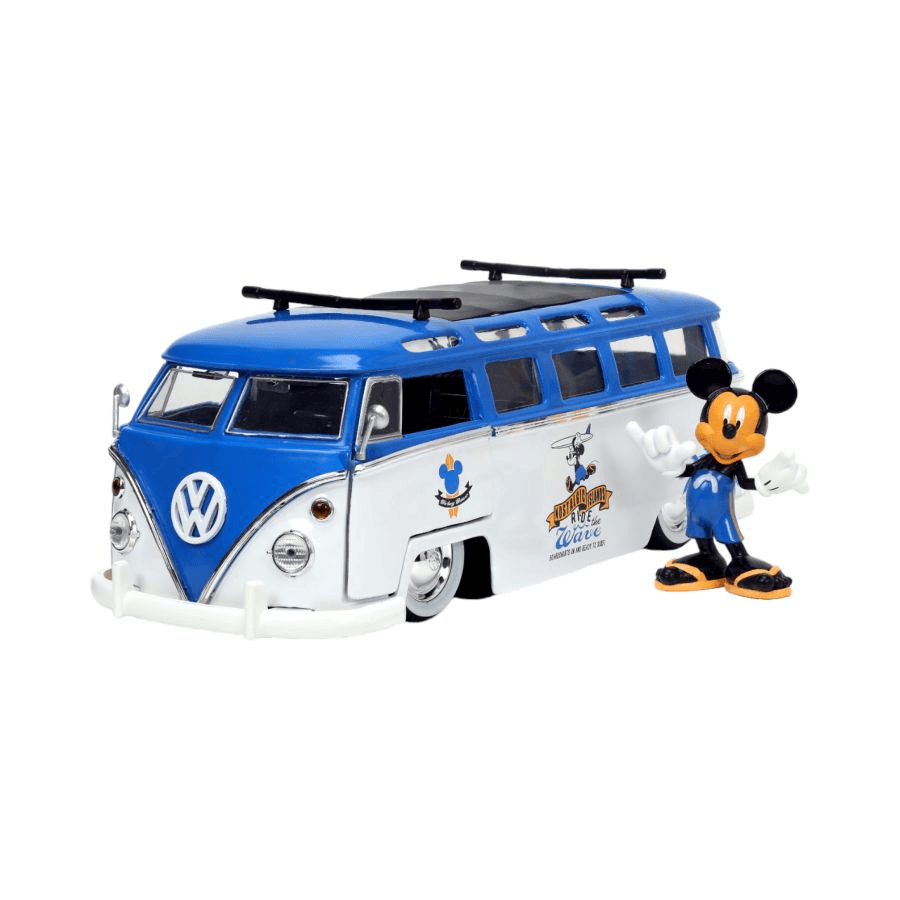 JAD33179 Disney - 1962 Volkswagen Bus 1:24 Scale with Mickey Figure - Jada Toys - Titan Pop Culture