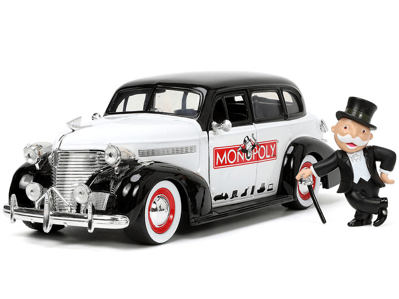 JAD33230 Monopoly - Mr Monopoly & 39 Chevy Master Deluxe 1:24 Scale - Jada Toys - Titan Pop Culture