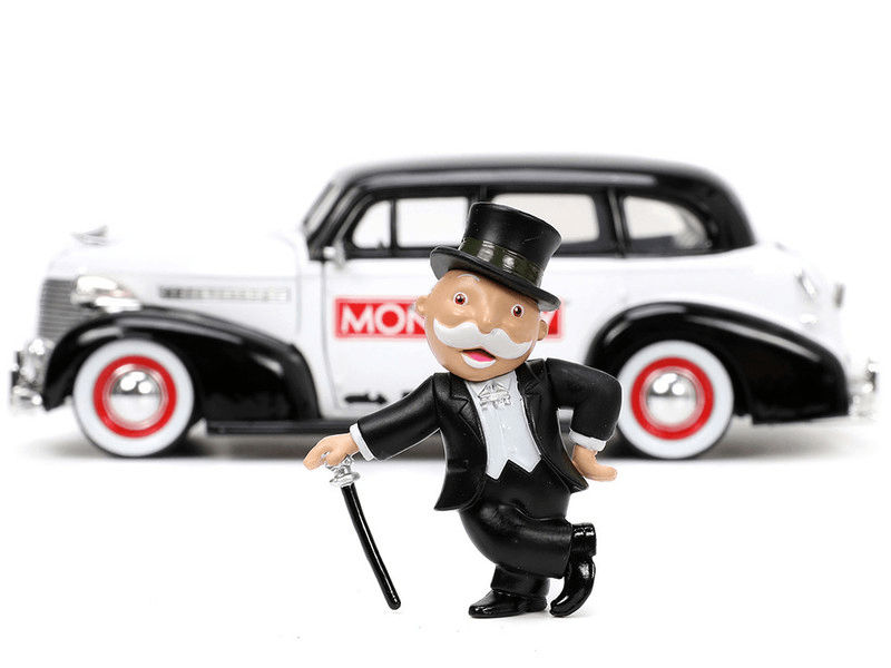 JAD33230 Monopoly - Mr Monopoly & 39 Chevy Master Deluxe 1:24 Scale - Jada Toys - Titan Pop Culture