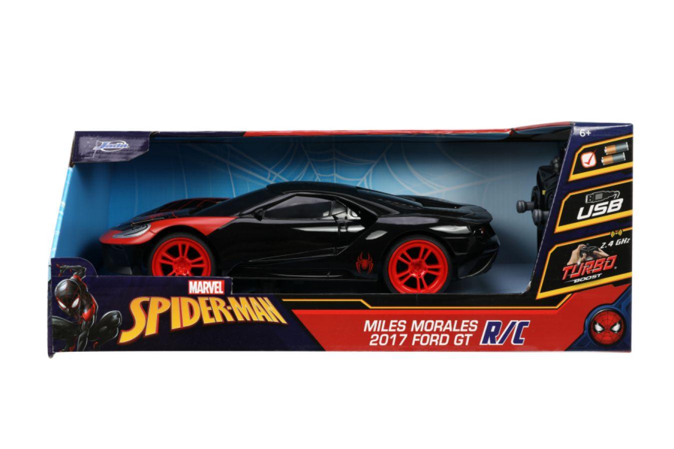 JAD33245 Marvel Comics - 2017 Ford GT (Mile Morales) 1:16 Scale Remote Control Car - Jada Toys - Titan Pop Culture