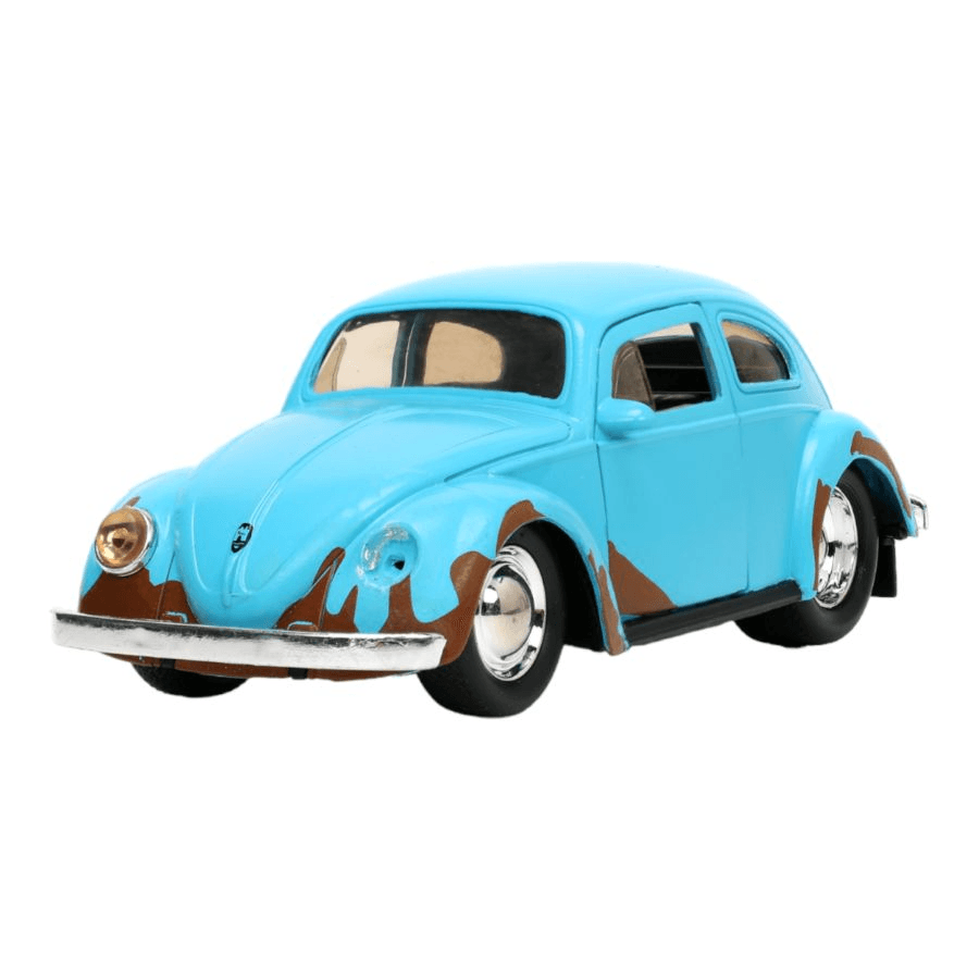JAD33251 Lilo & Stitch - VW Beetle (Blue) 1:32 Scale with Stitch MetalFig - Jada Toys - Titan Pop Culture