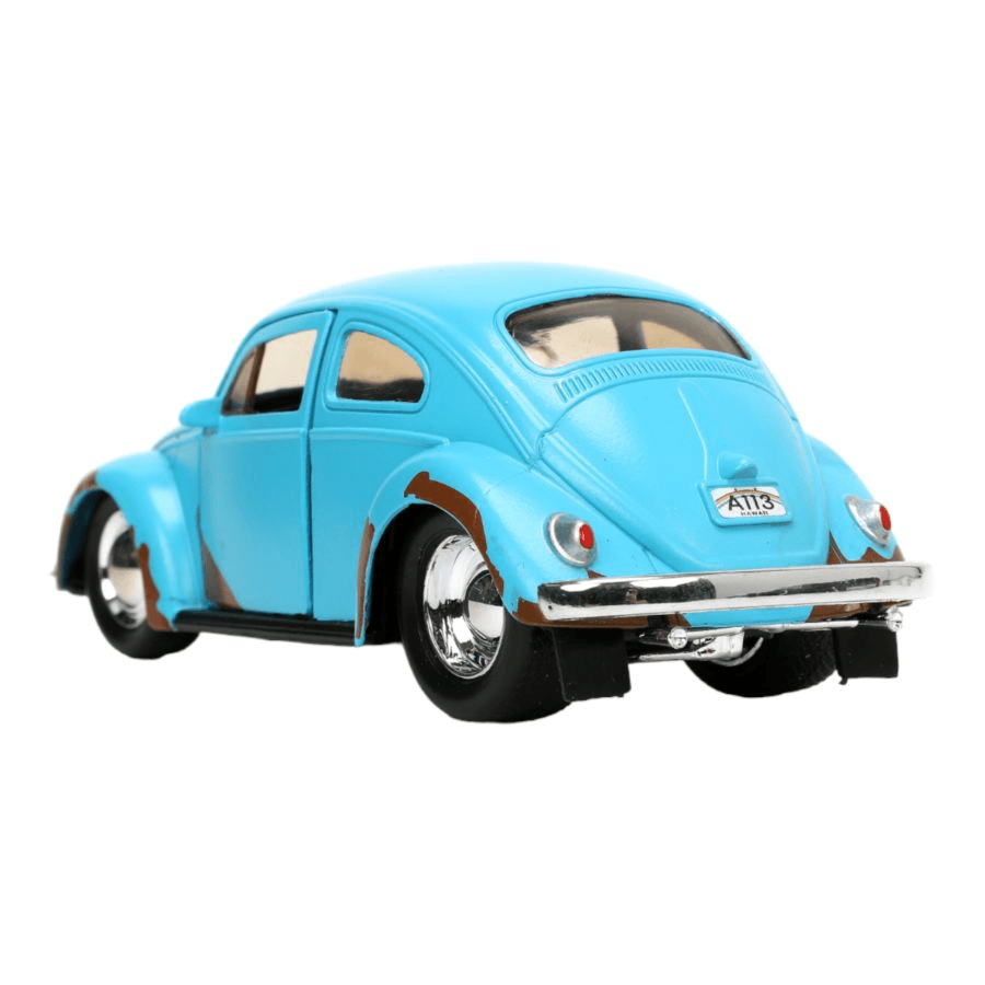 JAD33251 Lilo & Stitch - VW Beetle (Blue) 1:32 Scale with Stitch MetalFig - Jada Toys - Titan Pop Culture