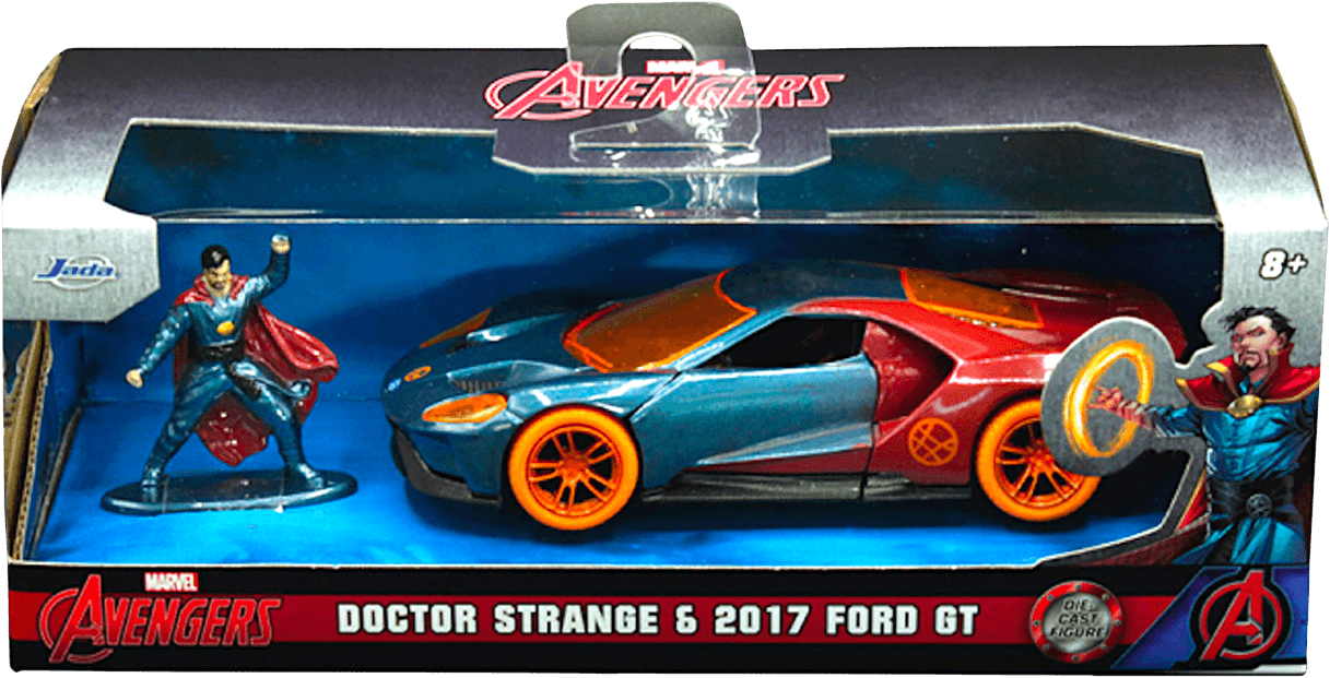JAD33360 Avengers (comics) - Doctor Strange & 2017 Ford GT 1:32 Scale - Jada Toys - Titan Pop Culture