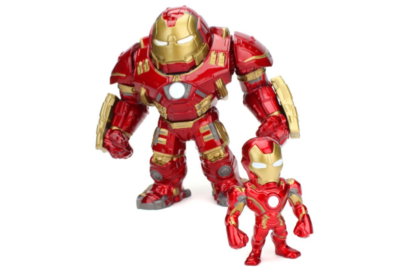 JAD33431 Avengers: Age of Ultron - Hulkbuster 6" & Iron Man 2.5" MetalFig 2-Pack - Jada Toys - Titan Pop Culture