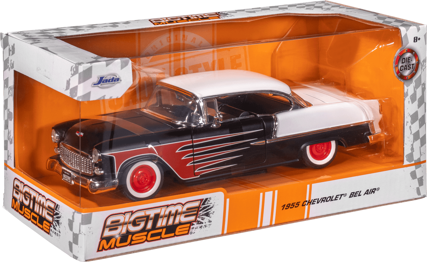 JAD33546 Big Time Muscle - 1955 Chevrolet Bel Air 1:24 Scale - Jada Toys - Titan Pop Culture