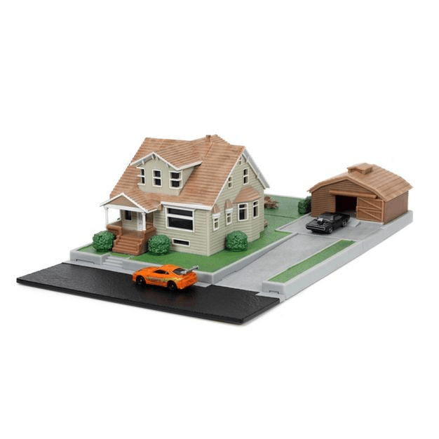 JAD33668 Fast and Furious - Dom's House NanoScene with 2 Vehicles - Jada Toys - Titan Pop Culture