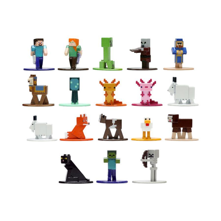 JAD33694 Minecraft - Caves & Cliffs Nano MetalFig 18-Pack Set 2 - Jada Toys - Titan Pop Culture